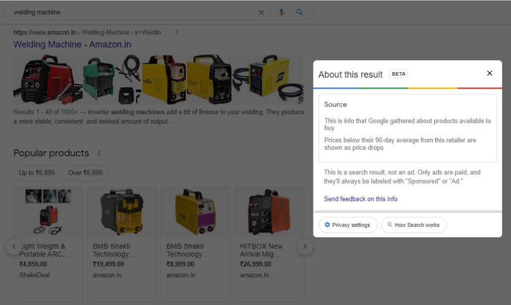 Google Popular Products Carousel With Filter Selectors