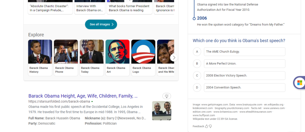Obama Bing Poll